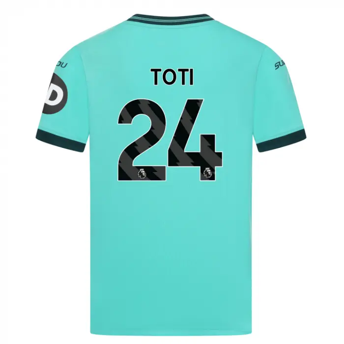 Wolverhampton Wanderers Store | Shop Official 2025-26 Wolves Away Shirt – Junior TOTI 24 Wolves Gear